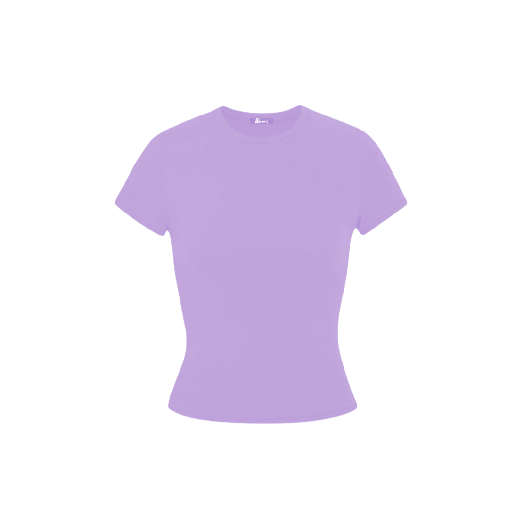 Ribbed Short Sleeve - Lilac