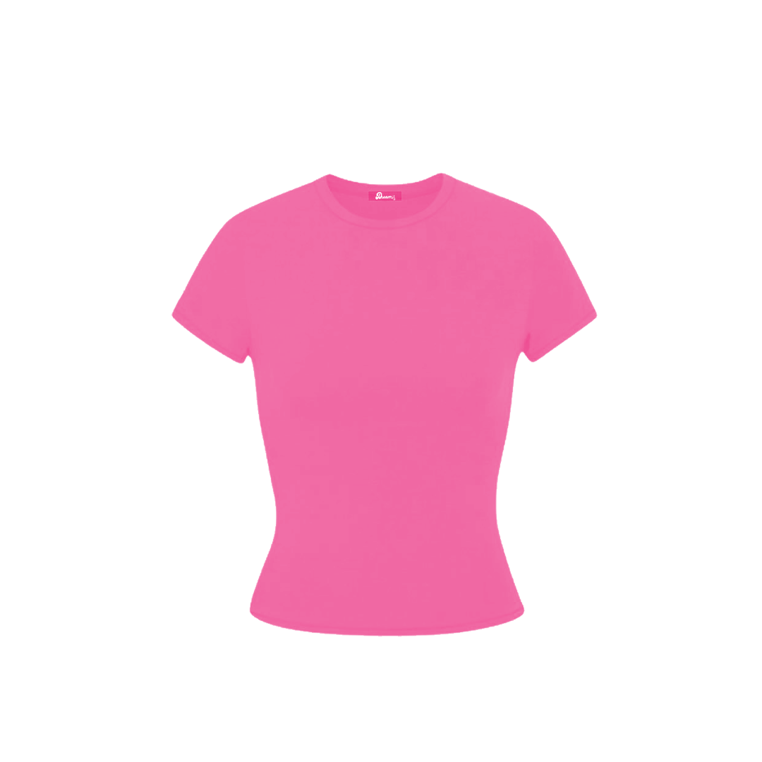 Ribbed Short Sleeve - Blush