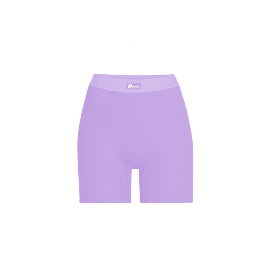 Ribbed Biker Shorts - Lilac